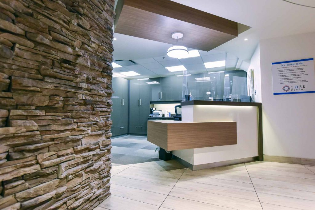 Reception Area | Core Dental | General & Family Dentist | Downtown Calgary